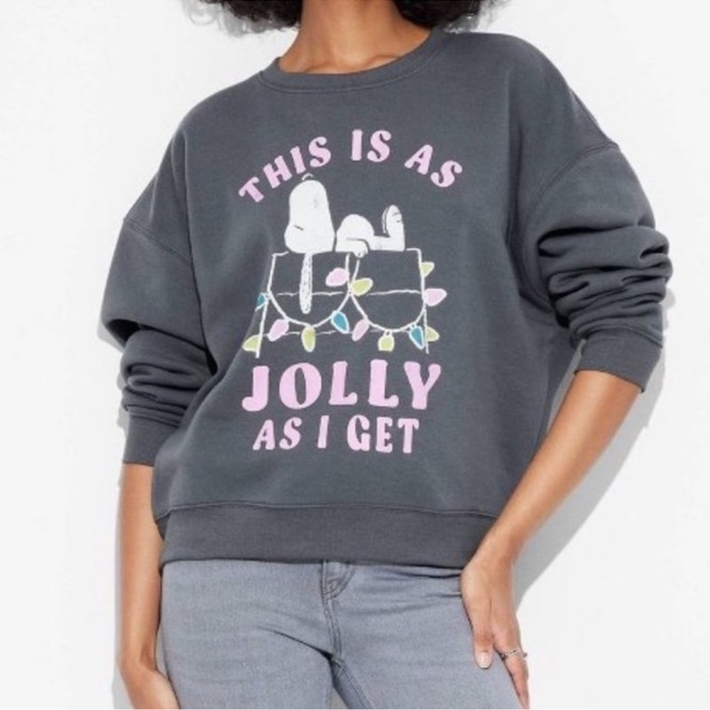 Peanuts Grayson Threads NWT Snoopy “This Is As Jolly As I Get” Sweatshirt size S